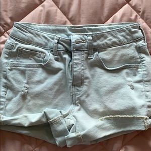 Light High-Waisted Jean Shorts